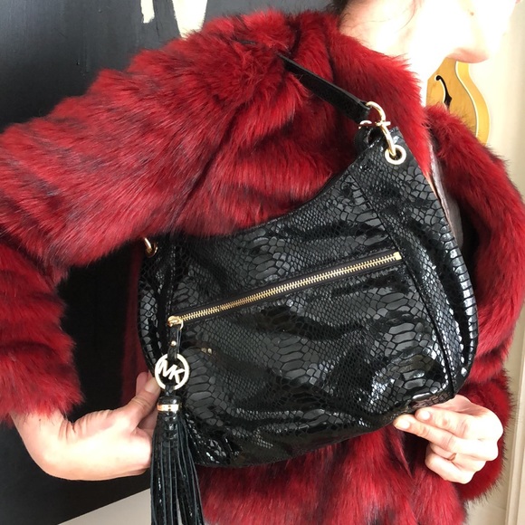 Michael Kors Black Snake Embossed - Picture 3 of 5